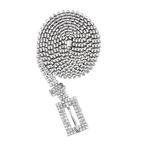 Kristall Gürtel, L120cm, silber image number 0