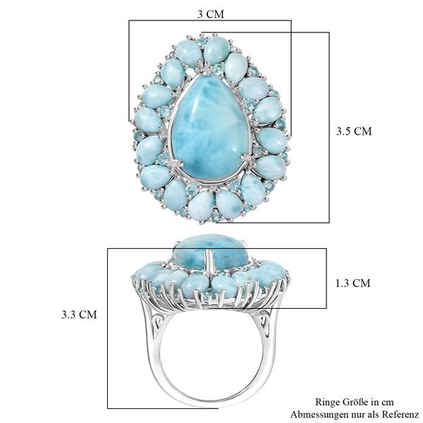D&rsquo;Joy AA Larimar und Apatit Ring - 21,89 ct. image number 7