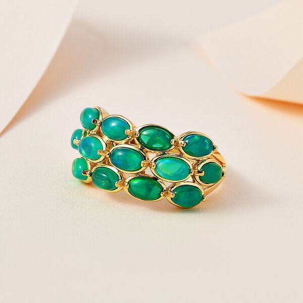 AA gr&uuml;ner &auml;thiopischer Welo Opal-Ring - 1,70 ct. image number 2