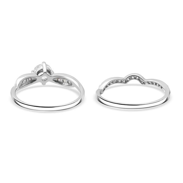 LUSTRO STELLA - Weißer Zirkonia Ring 925 Silber rhodiniert (Größe 18.00) image number 5