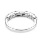 LUSTRO STELLA Hergestellt mit ZIRKONIA Band Ring 925 Silber Platin-Überzug (Größe 17.00) ca. 2,02 ct image number 4