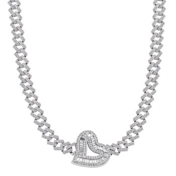 Wei&szlig;er Kristall Halskette ca. 50 cm Standard