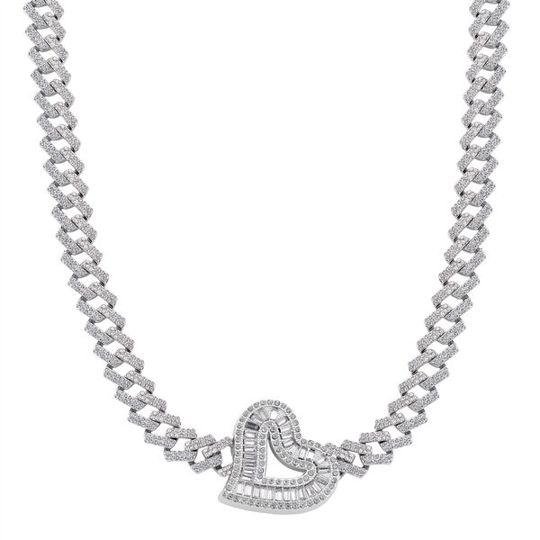 Wei&szlig;er Kristall Halskette ca. 50 cm Standard