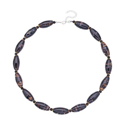 Keramik-Halskette, 60 cm, silberfarben 756.00 ct