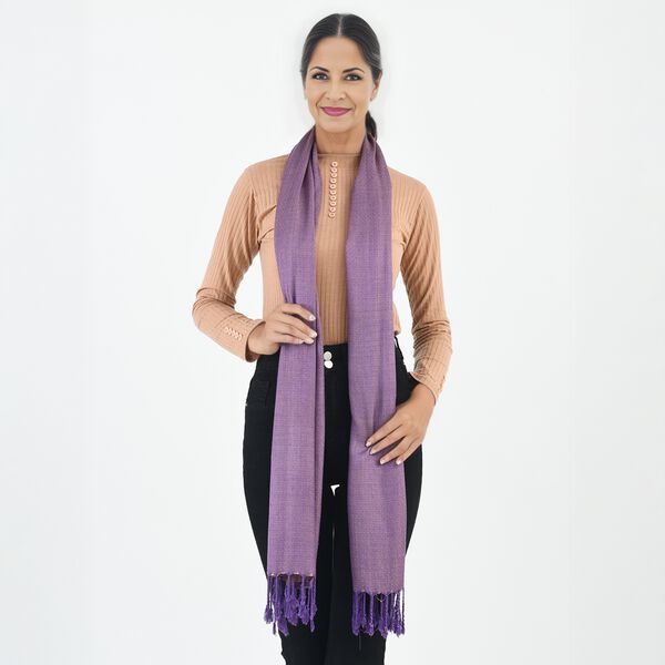 Doppelgewebter Schal, Lila image number 4