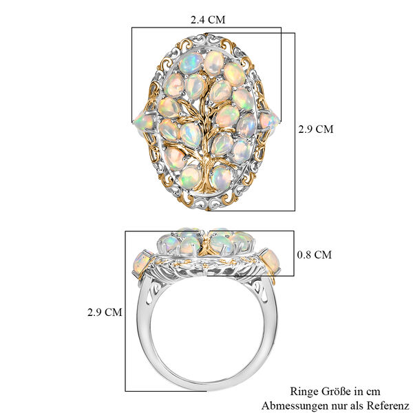 AA Nat&uuml;rlicher, &auml;thiopischer Welo Opal Ring 925 Silber rhodiniert (Gr&ouml;&szlig;e 17.00) ca. 2,08 ct image number 7