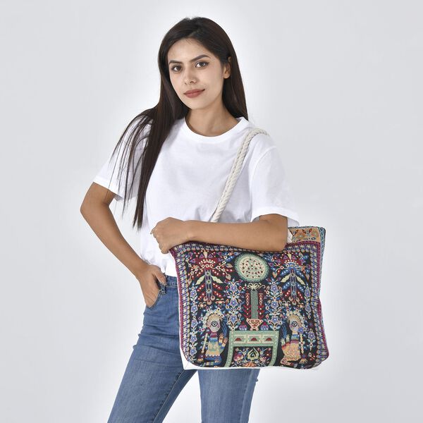 Mehrfarbige Jute-Tasche image number 2