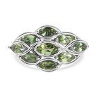 Natürlicher, grüner Apatit-Ring, 925 Silber platiniert (Größe 17.00) ca. 1.55 ct