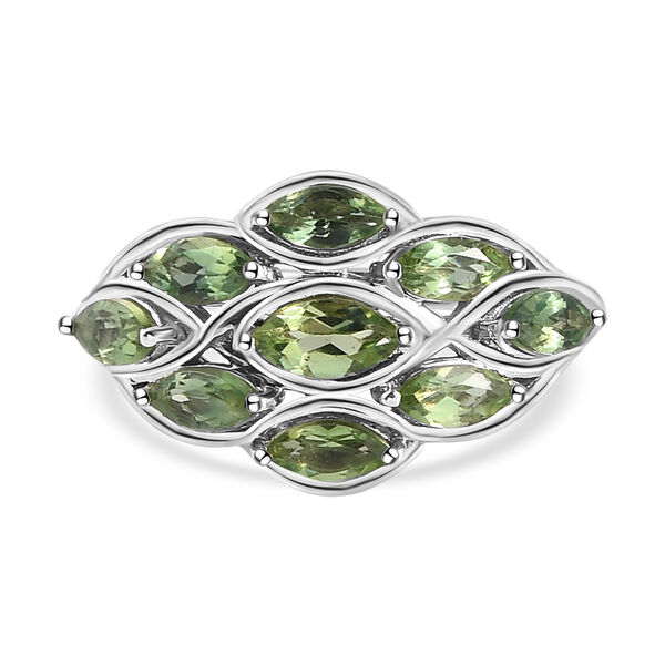 Natürlicher, grüner Apatit-Ring - 1,55 ct. image number 0