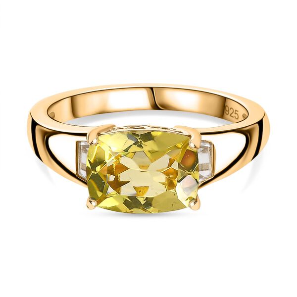 AAA Ouro Verde Quarz und Topas Ring, ca. 2,19 ct.
