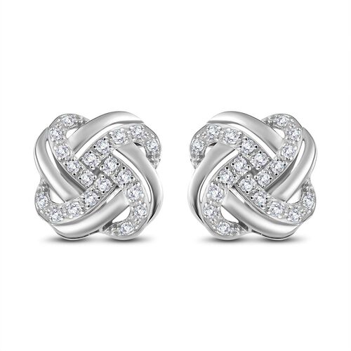 Liebesknoten Weiße Diamant-Ohrstecker - 0,20 ct. image number 0