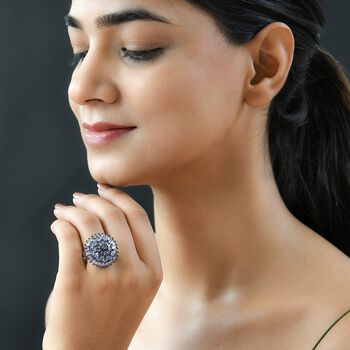 Tansanit Cluster Ring - 5,16 ct.