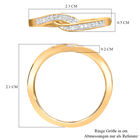 Diamant Ring, 925 Silber Gelbgold Vermeil - 0,10 ct. image number 5