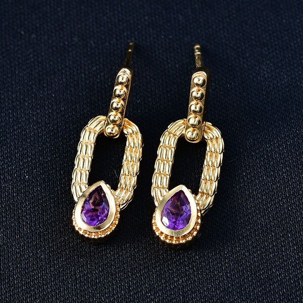 EVER TRUE Bolivianischer Amethyst Ohrringe Nickelfreies Messing ca. 0.78 ct image number 1