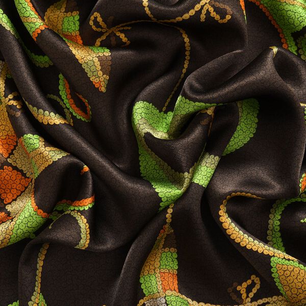 LA MAREY Maulbeerseiden Schal, Grün image number 6