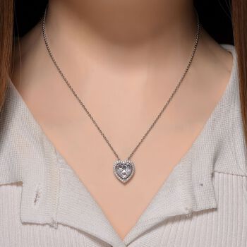 RADIANTA GRA zertifiziert Moissanit (D-VVS) Halskette ca. 45 cm 925 Silber rhodiniert ca. 3.74 ct