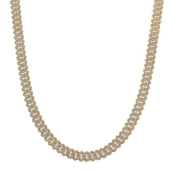 Wei&szlig;er Kristall Halskette ca. 50 cm Std Gelb