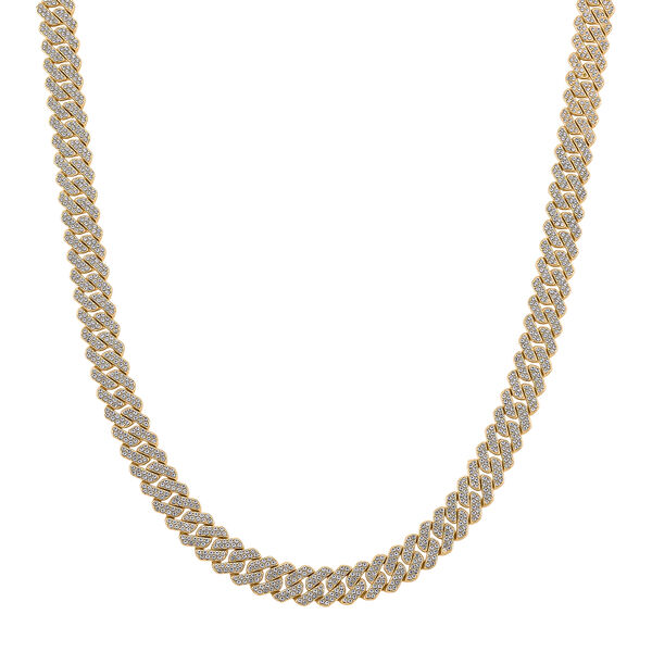 Wei&szlig;er Kristall Halskette ca. 50 cm Std Gelb