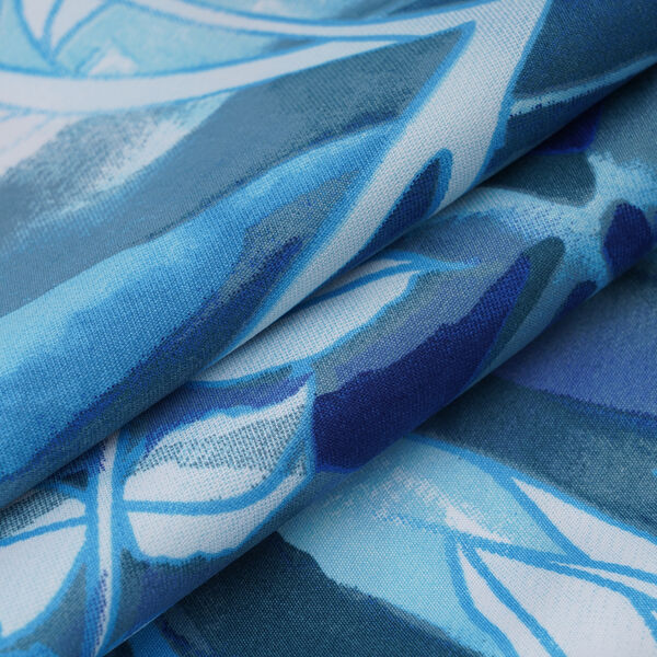 3er-Set Bettbezug, Größe: 80x80 cm und Kissenbezug, Größe: 40x80 cm, Blattmuster, Blautöne image number 4