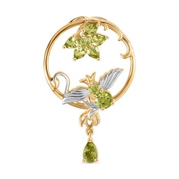 D&rsquo;Joy Peridot zweifarbiger Anh&auml;nger - 1,95 ct.