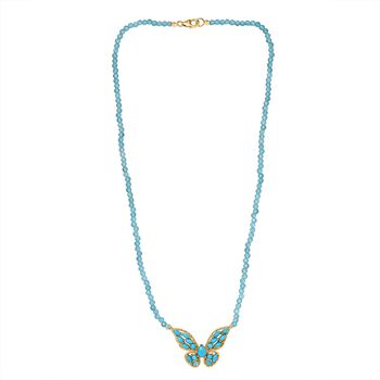 D&rsquo;Joy Sleeping Beauty T&uuml;rkis und Apatit Halskette, 45 cm - 34,14 ct.