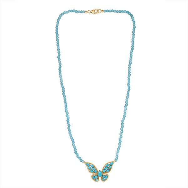 D&rsquo;Joy Sleeping Beauty T&uuml;rkis und Apatit Halskette, 45 cm - 34,14 ct. image number 4