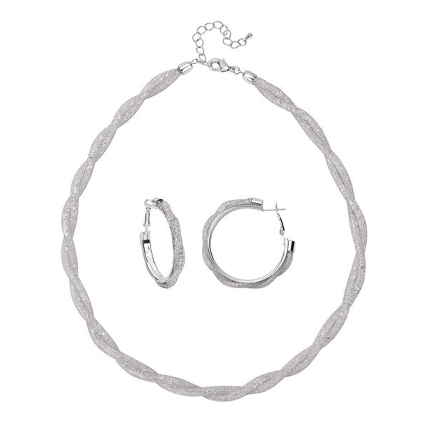 Wei&szlig;er Kristall Schmuckset Reines Messing