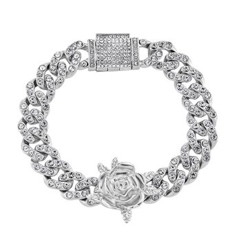 Wei&szlig;er Kristall Armband ca. 19 cm