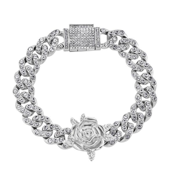 Weißer Kristall Armband ca. 19 cm image number 0