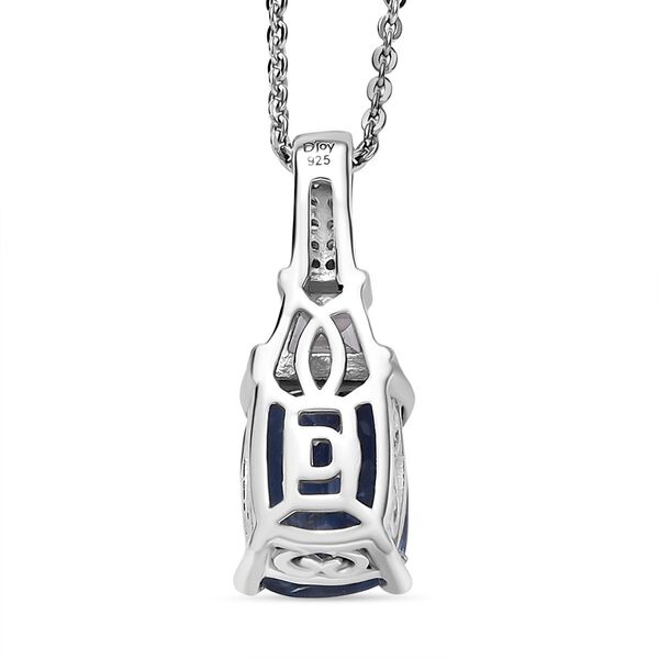 D'Joy AA Natürlicher Kaschmir Kyanit und Zirkon Anhänger mit 50cm Kette - 3 ct. image number 5