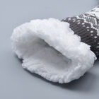 1 Paar rutschfeste Haus Socken mit Jojoba Infusion und Sherpa Futter, Einheitsgröße 24x23x12 cm, Grau und Weiß image number 2