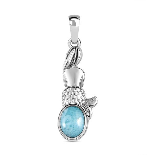 Larimar Anhänger 925 Silber platiniert ca. 2.03 ct image number 0