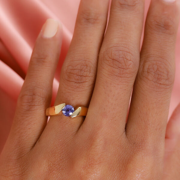 Tansanit Solit&auml;r Ring 925 Silber 585 Vergoldet image number 3