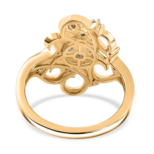 LUXURIANT DIAMOND - Lab Grown Diamant SI Ring 925 Silber 750 Gelbgold Vermeil (Größe 17.00) ca. 0.50 ct image number 5