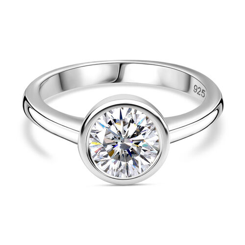 Moissanit Ring, 925 Silber rhodiniert - 1,19 ct. image number 0