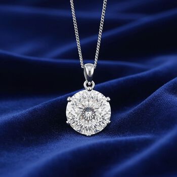 D'Joy Moissanit Anh&auml;nger mit 45cm Kette - 12,65 ct.