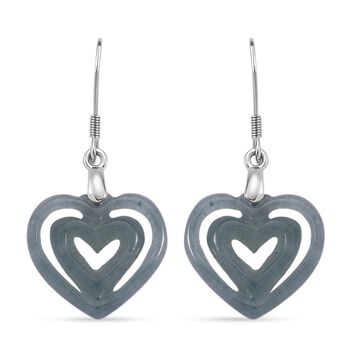 D'Joy Nat&uuml;rlicher Olmek Jadeit Ohrringe 925 Silber rhodiniert ca. 7.00 ct