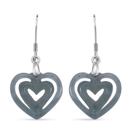 D'Joy Nat&uuml;rlicher Olmek Jadeit Ohrringe 925 Silber rhodiniert ca. 7.00 ct