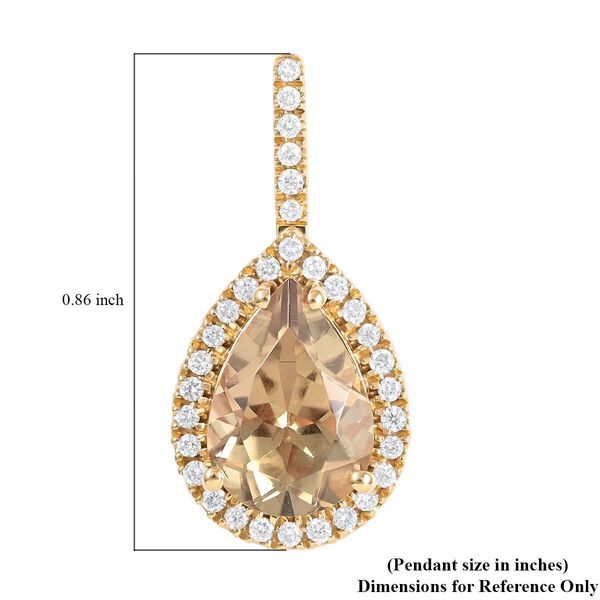 ILIANA AAA Turkizit und SI GH Diamant-Anhänger in 750 Gelbgold - 2,20 ct. image number 4