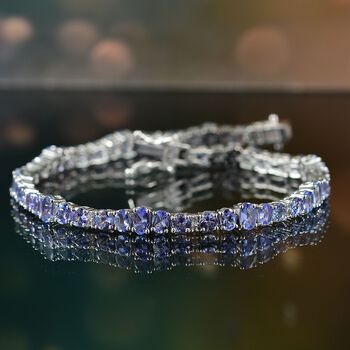 Tansanit und Zirkon Armband