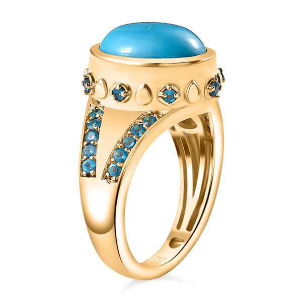 AA Sleeping Beauty Türkis und Neon Apatit Ring - 4,68 ct. image number 5