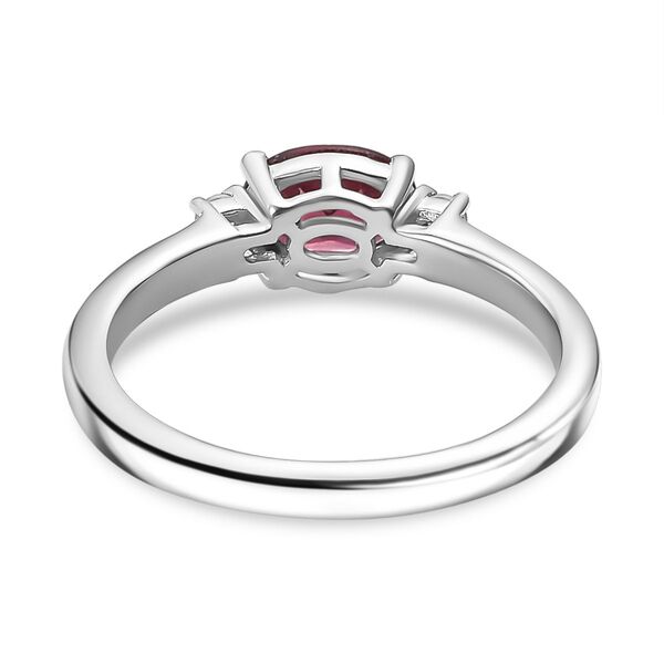 Rhodolith Granat Schmuckset 925 Silber rhodiniert,&nbsp;(Gr&ouml;&szlig;e 19.00), ca. 3.93 ct image number 6