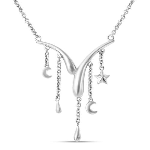 LucyQ 3D Star Collection- Halskette, 925 Silber rhodiniert, 8,80 gms image number 0