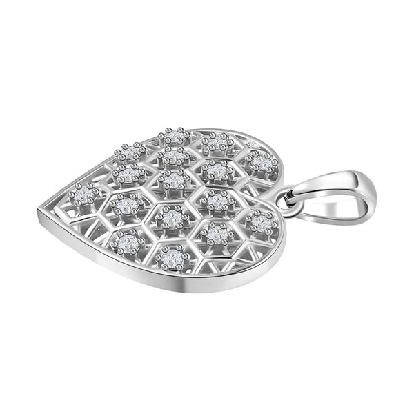 Moissanit Anhänger 925 Silber rhodiniert ca. 0.48 ct image number 5