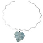 Amazonit Halskette 40 cm Edelstahl ca. 87,00 ct