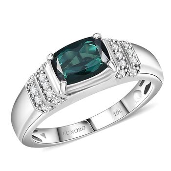 LUXORO AAA Indicolite, Wei&szlig;er Diamant Ring 417 Gold (Gr&ouml;&szlig;e 20.00) ca. 1,48 ct
