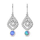 AA Natürlicher, äthiopischer Welo Opal Ohrringe 925 Silber ca. 1.30 ct