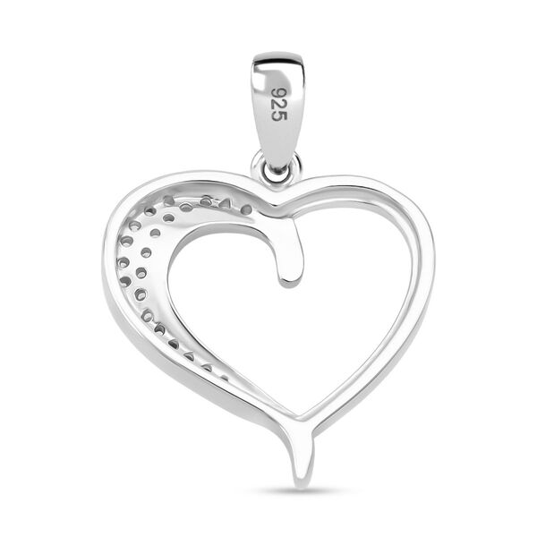 Lustro Stella weißer Zirkonia Herz Anhänger image number 4