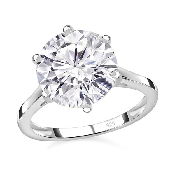 Wei&szlig;er Kristall Ring, 925 Silber (Gr&ouml;&szlig;e 16.00) image number 4