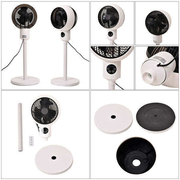 HOMESMART Standventilator mit Timer und 3 Geschwindigkeitsstufen, Weiß image number 5